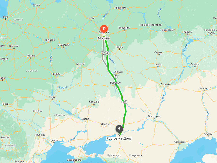 Грузоперевозки Москва - Ростов-на-Дону